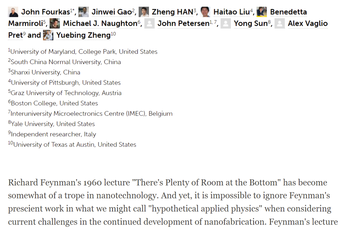 Grand Challenges in Nanofabrication: There Remains Plenty of Room at the Bottom — figure 1 of 1