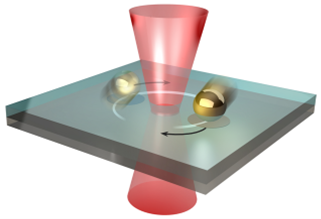 Opto-Thermocapillary Nanomotors on Solid Substrates — figure 1 of 2