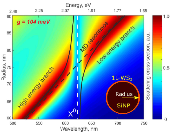 Tunable Resonant Coupling in Single Si Nanoparticle-Monolayer WS2 Structures — figure 1 of 1